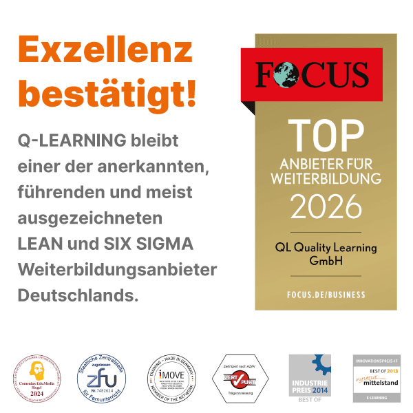 Q-LEARNING (QL Quality Learning GmbH) gehört auch 2026 wieder zu den führenden Weiterbildungsanbietern in Deutschland. Das renommierte Wirtschaftsmagazin FOCUS-Business hat Q-LEARNING erneut mit dem Siegel „Top-Anbieter für Weiterbildung 2026“ ausgezeichnet. Damit setzt das Unternehmen seine Erfolgsgeschichte fort: Bereits seit 2019/2020 wird Q-LEARNING kontinuierlich mit diesem Titel geehrt.