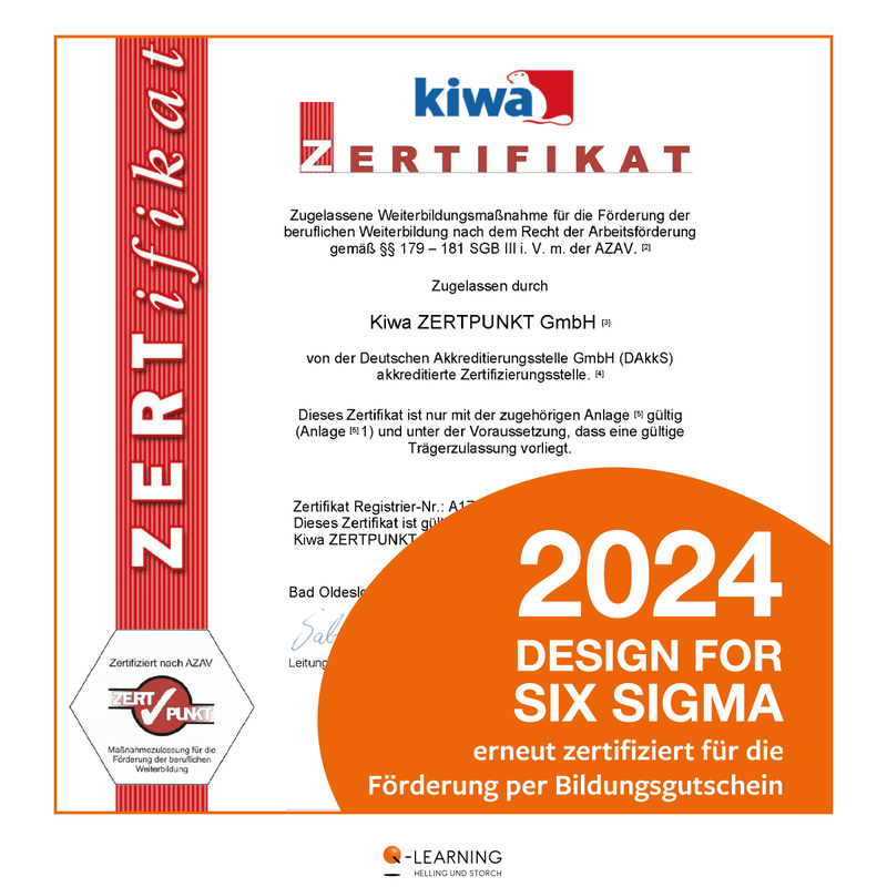 Design for Six Sigma Rezertifizierung 2024