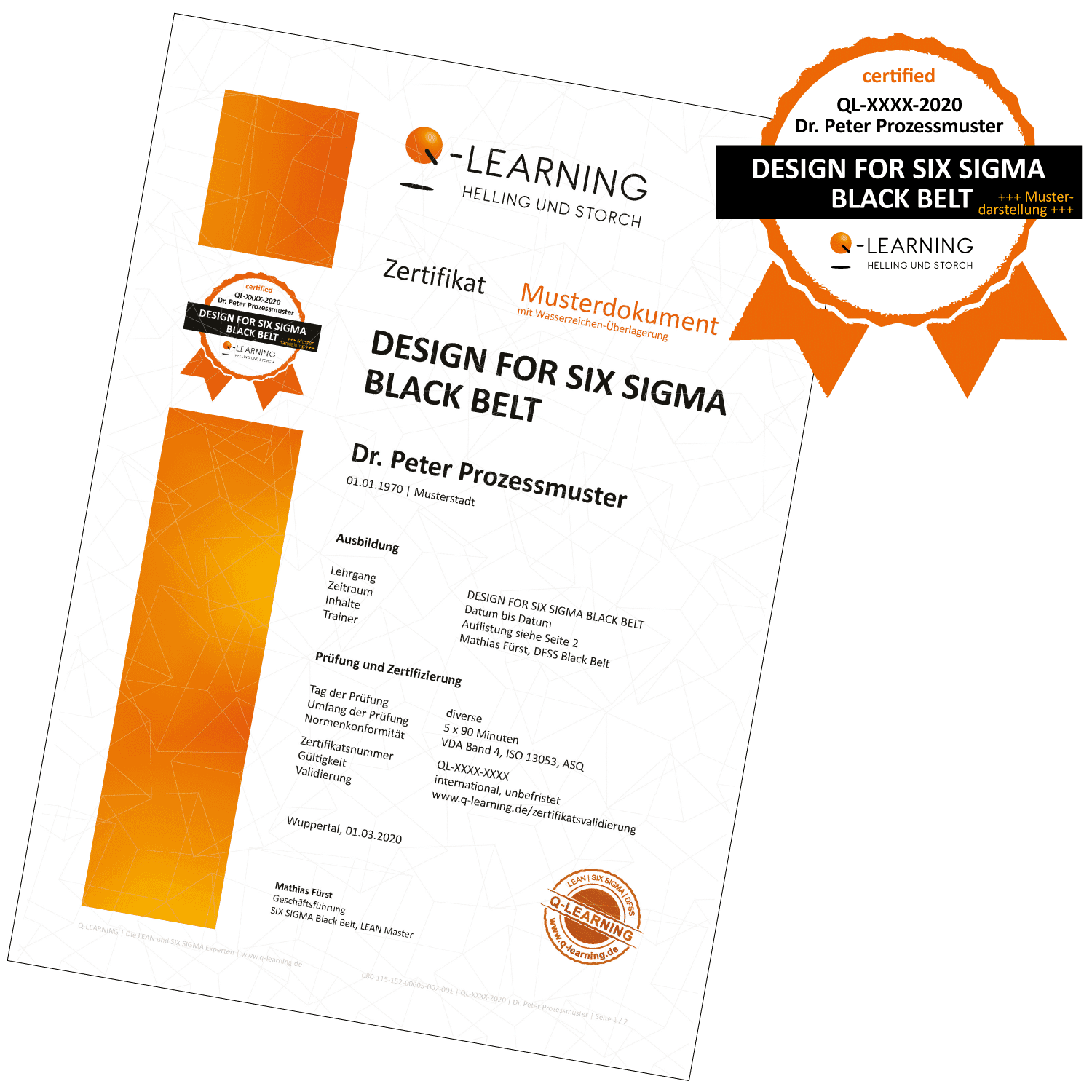 Design for six sigma Black Belt Zertifizierung.