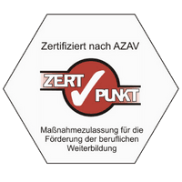 Siegel der Maßnahmenzulassung für die Förderung der beruflichen Weiterbildung.