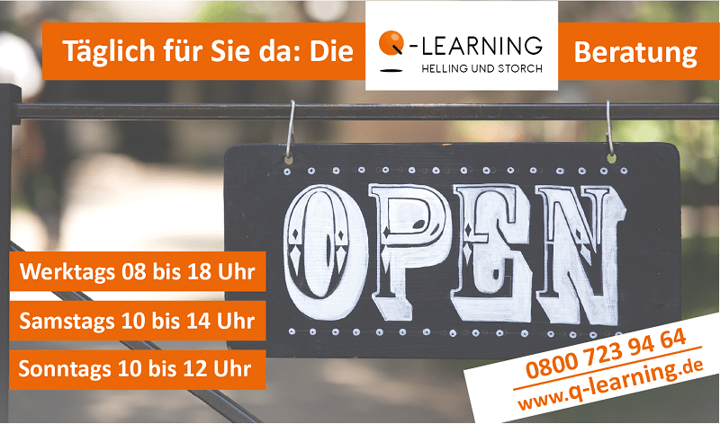 Q-LEARNING neue Öffnungszeiten