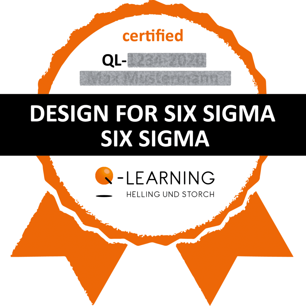 Q-LEARNING Badge Siegel DESIGN FOR SIX SIGMA Webdemo