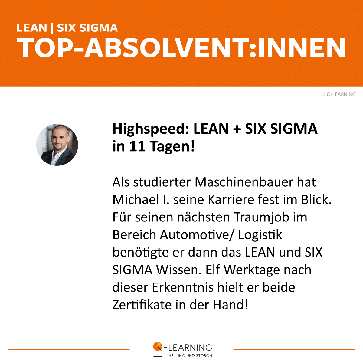 LEAN SIX SIGMA Top-Absolvent:innen